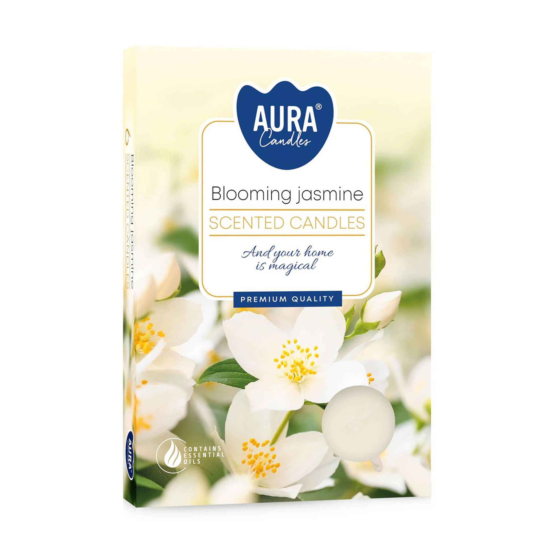 Ароматична свічка Bispol Scented Candle Blooming Jasmine, 6 шт (p15-169)